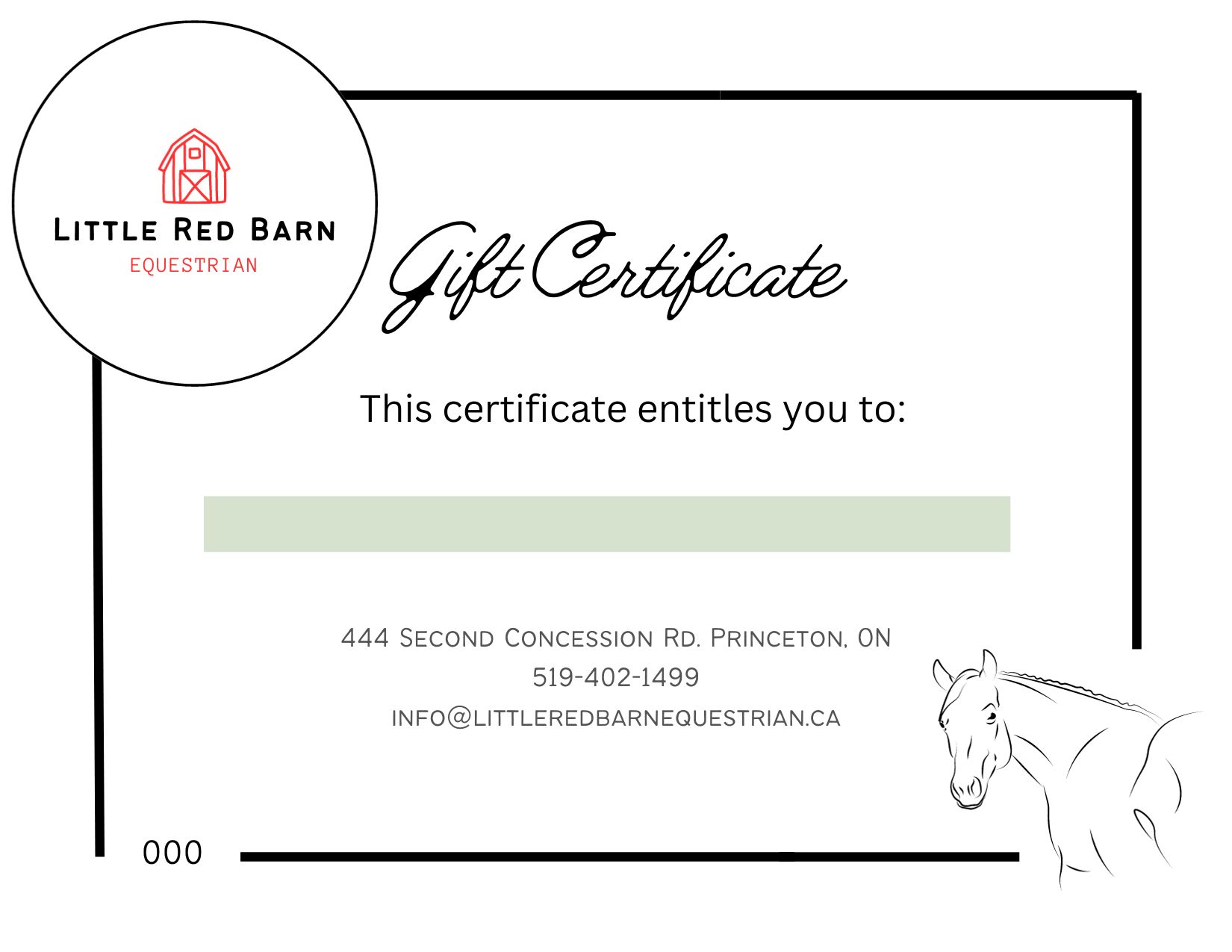 gift certificate